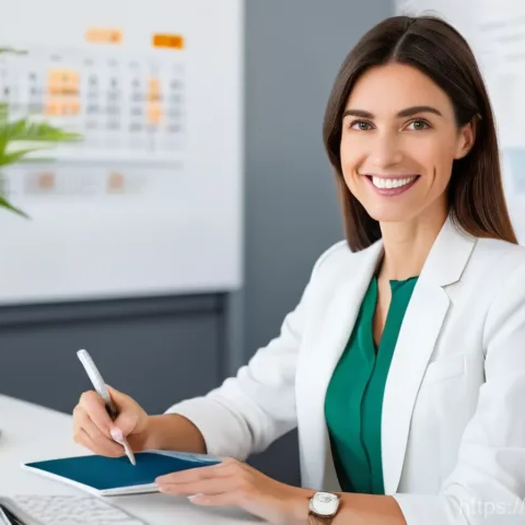 영양사 업무 도구 활용법 - **Prompt:** A professional Italian female nutritionist, mid-30s, with a warm and approachable smile,...