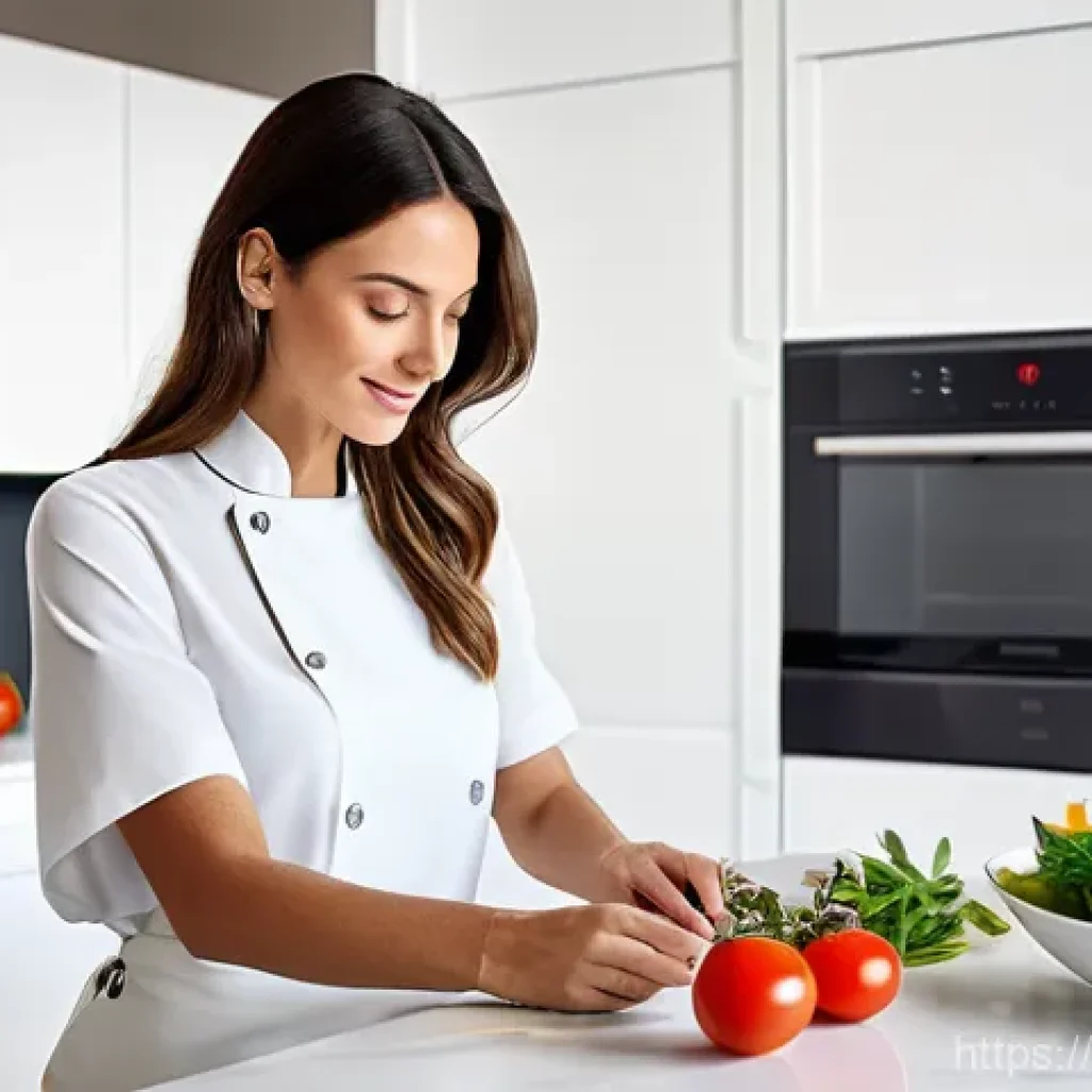 영양사와 최신 식단 트렌드 - Precision Nutrition in a Modern Italian Home**
A bright, clean, and modern Italian kitchen with slee...