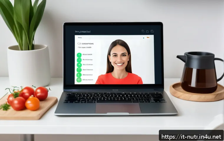 영양사 직업의 미래 전망 - A modern digital nutrition consultation scene showing a professional female nutritionist in smart ca...